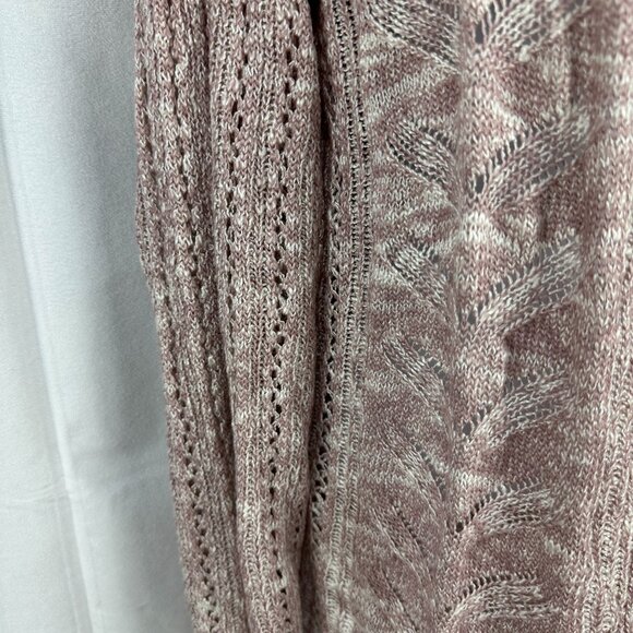 Pink Rose Womens Open Front Cardigan Sweater Size L Cotton/Acrylic Blend - Picture 2 of 6